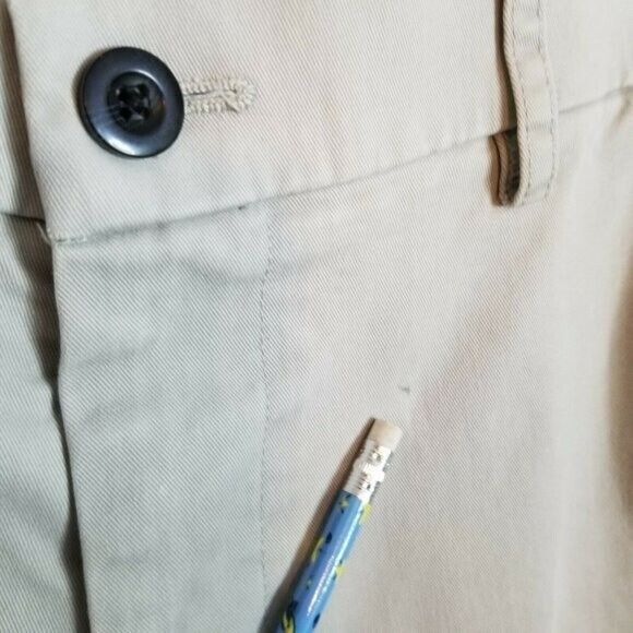 Haggar Mens Size 34x32 Tan Solid Chino Pants. - Picture 5 of 8